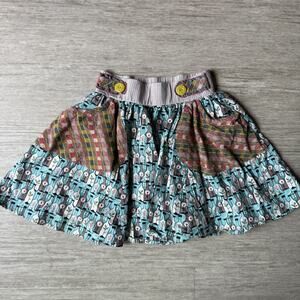 Matilda Jane Girls Skirt 10 Art Print Blue Pockets